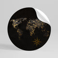GOLDEN GEOGRAPHY Vinilo adhesivo redondo