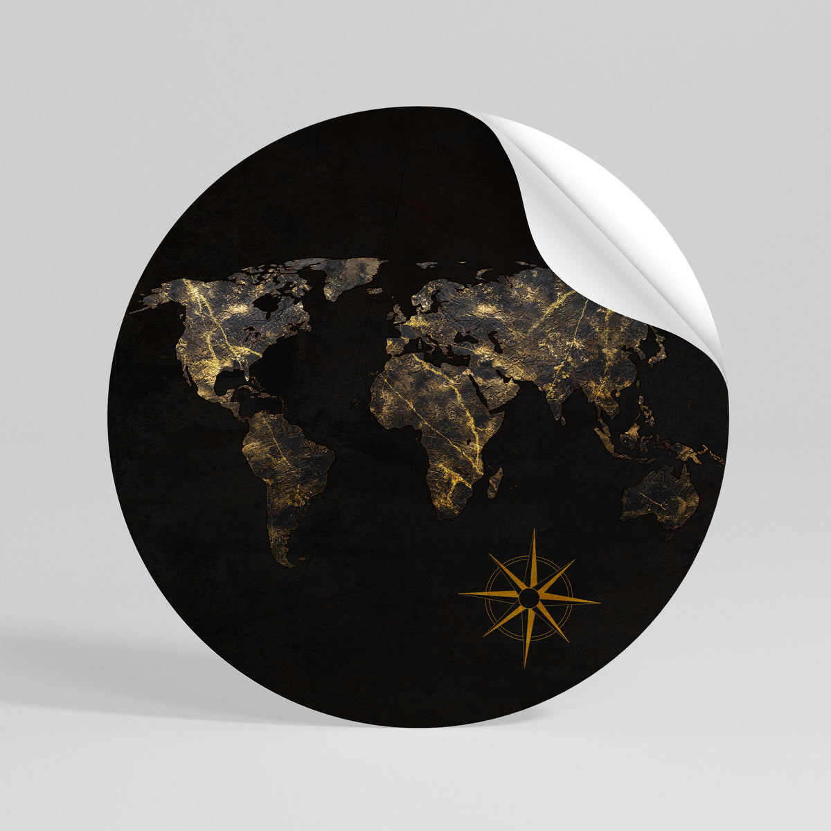 GOLDEN GEOGRAPHY Adesivo rotondo riposizionabile