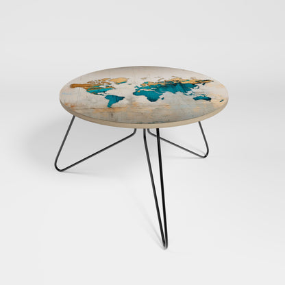 Petite table basse AZURE GILDED MAP