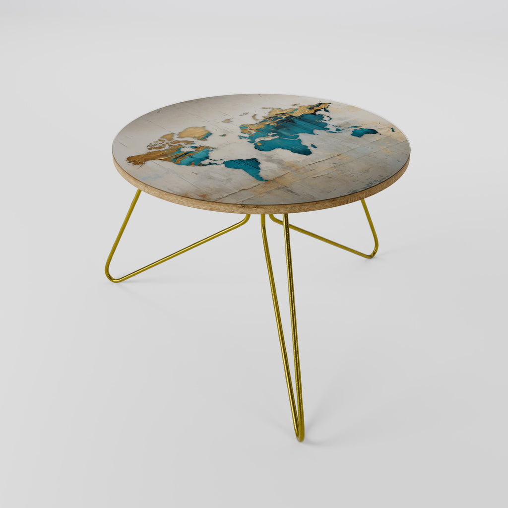 AZURE GILDED MAP Konferenční stolek