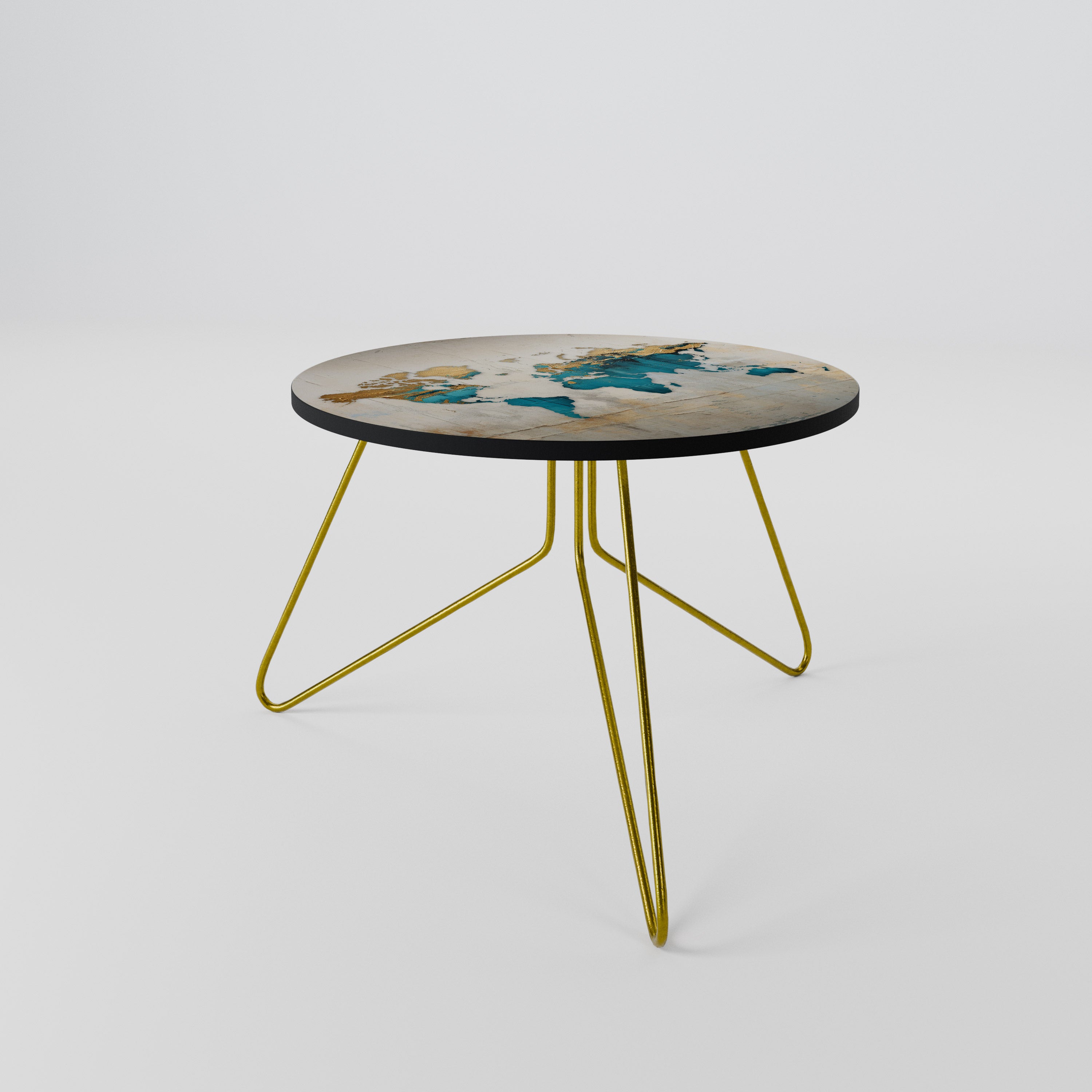 AZURE GILDED MAP Coffee Table