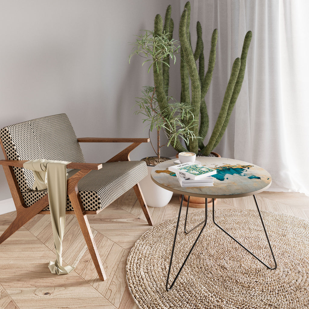 AZURE GILDED MAP Konferenční stolek