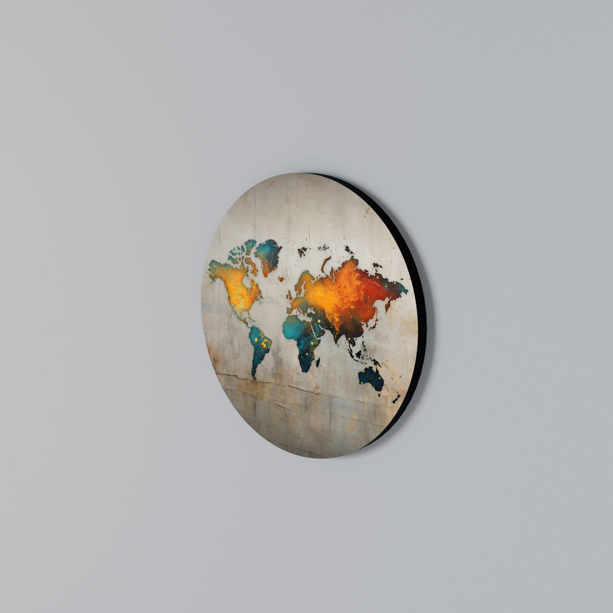 GLOBAL HUES EXPLORED Round Wall Art