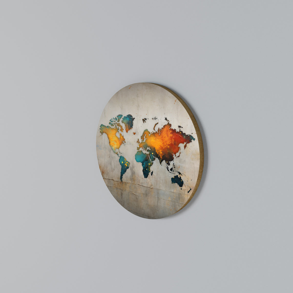 GLOBAL HUES EXPLORED Round Wall Art