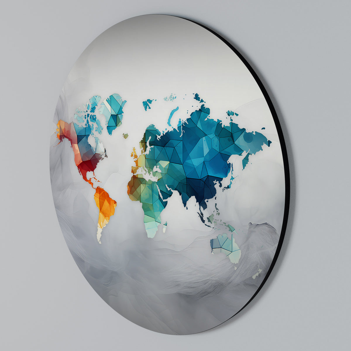 FACETED WORLDVIEW Round Wall Art