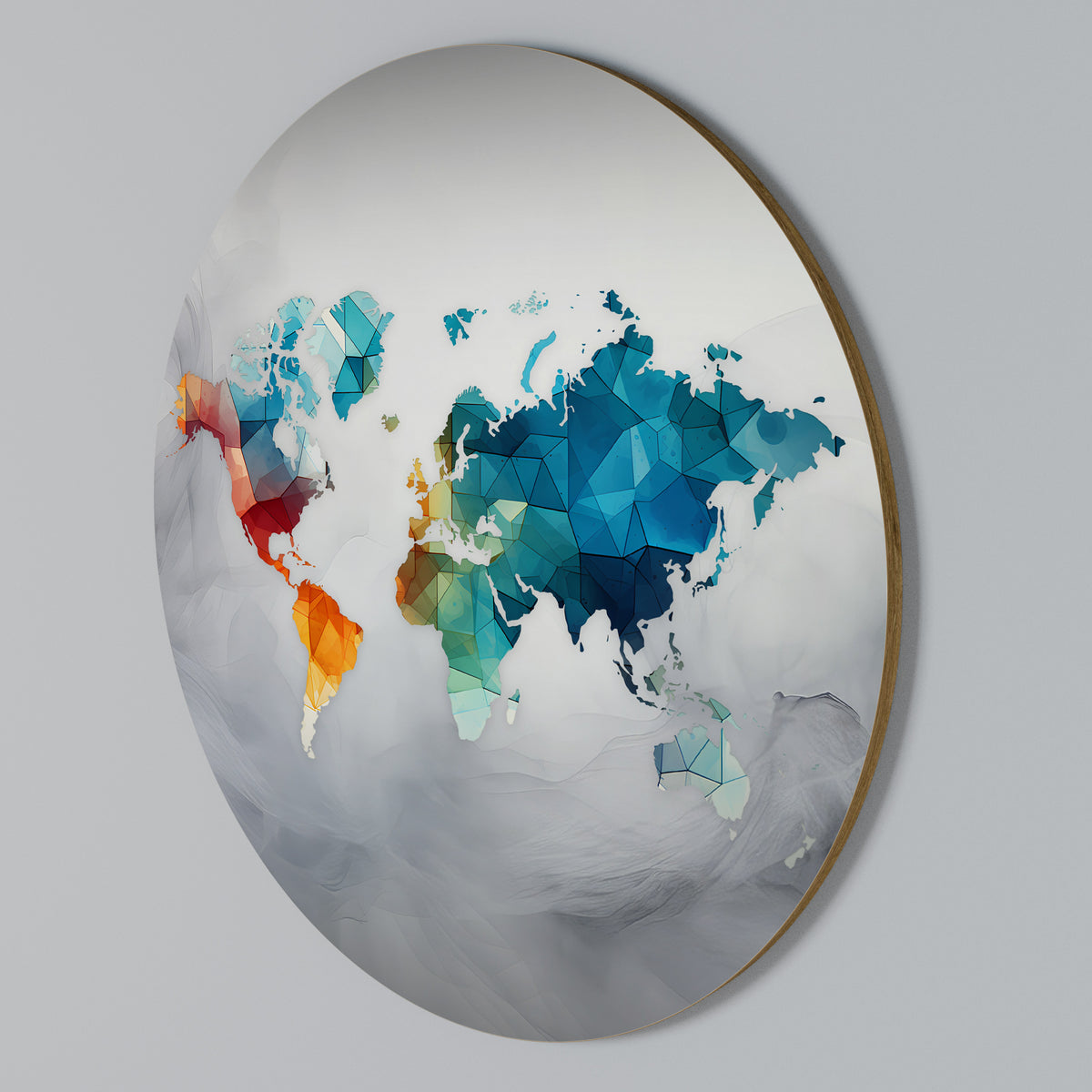 FACETED WORLDVIEW Round Wall Art