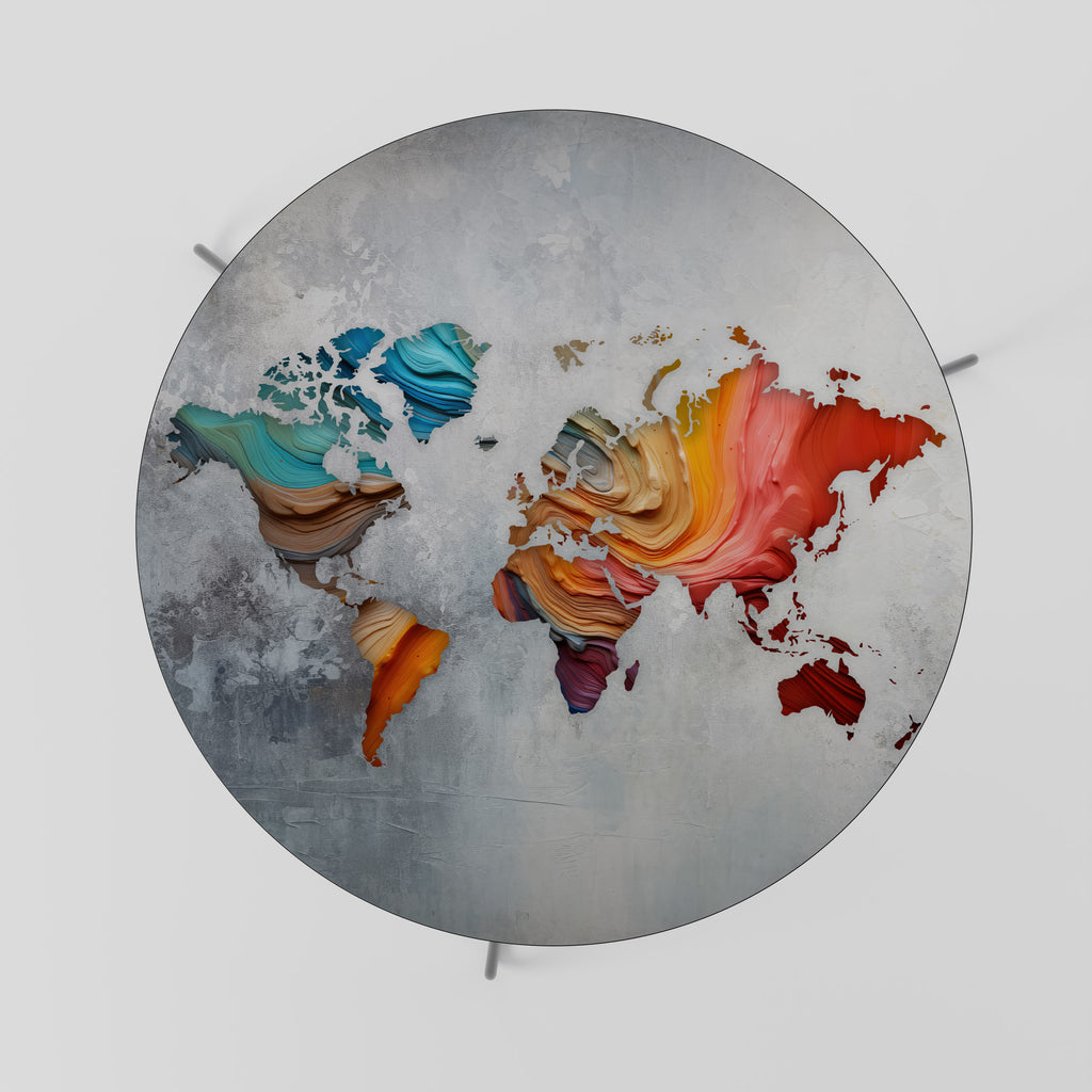 PAINTED CONTINENTS Coffee Table