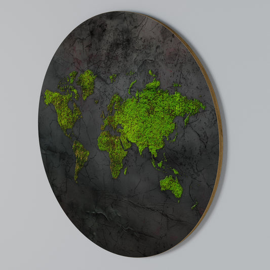 GREENER LANDS EMBRACED Rundes Wandbild