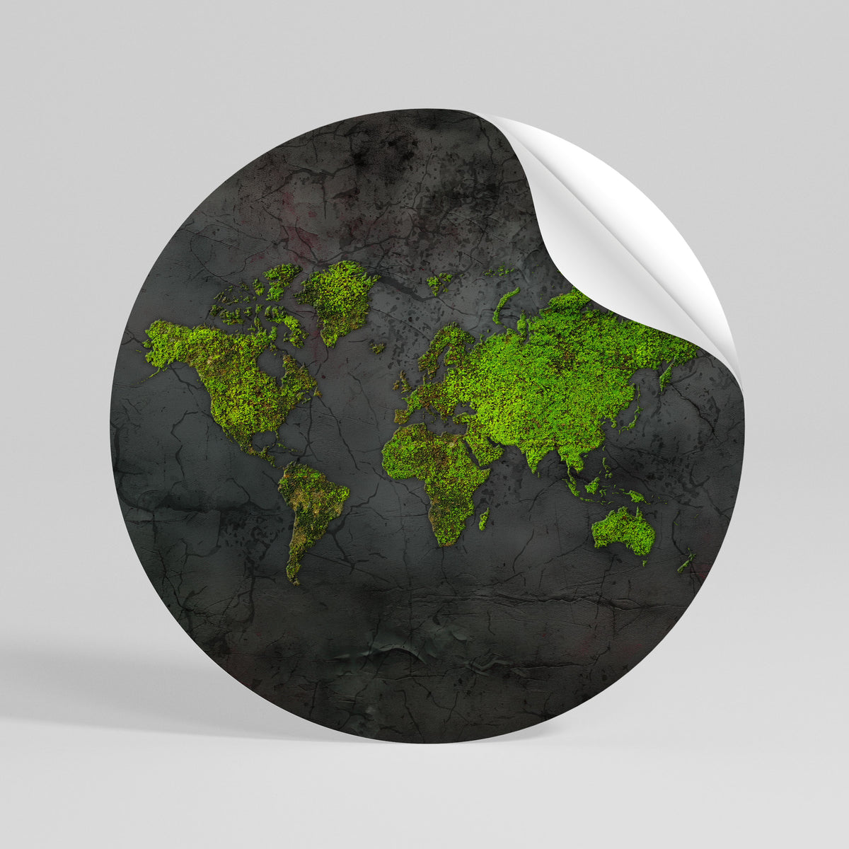 GREENER LANDS EMBRACED Αυτοκόλλητη Αφίσα στρογγυλή