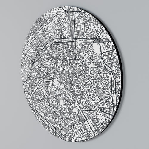 PARIS TOWN PLAN Rund väggdekor