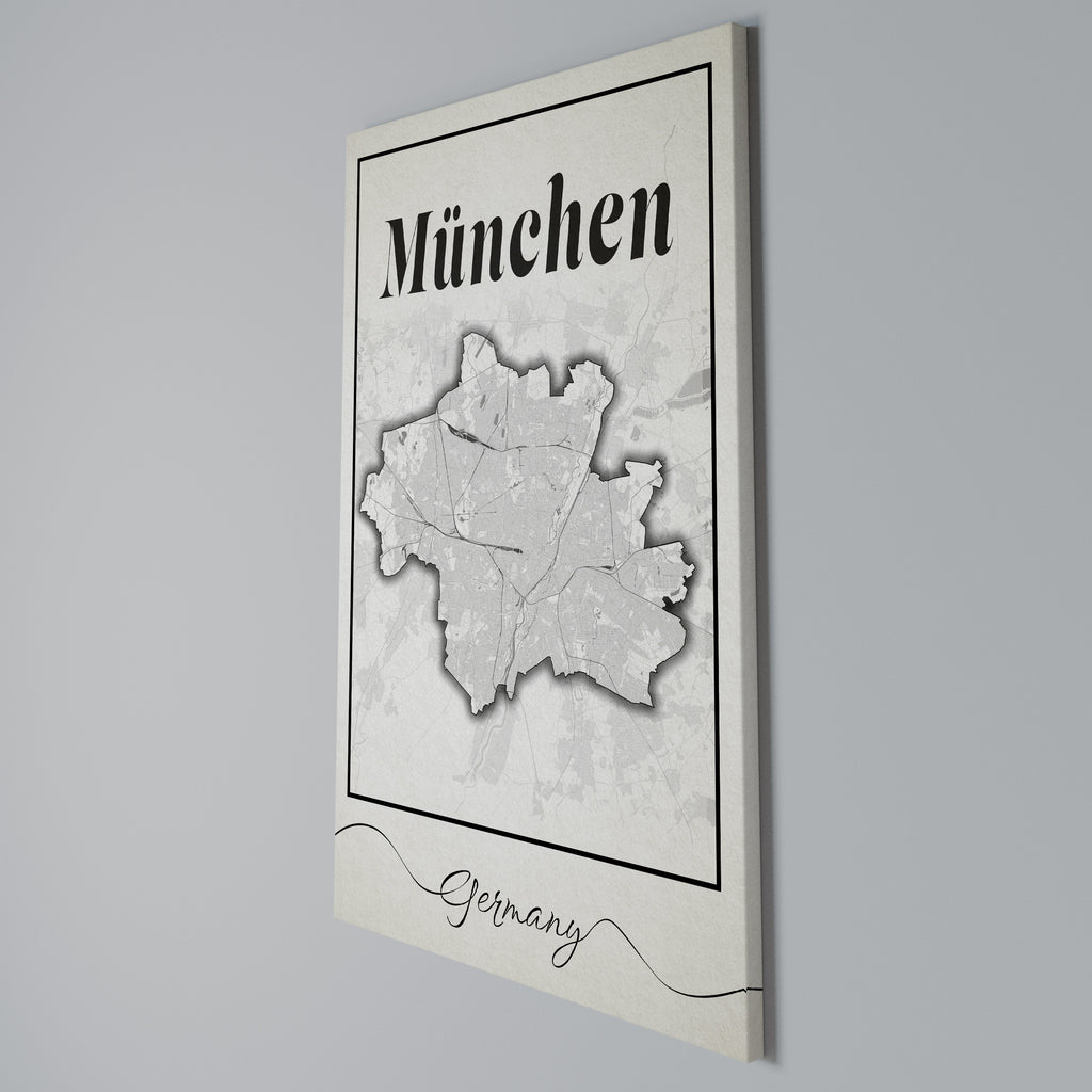 MONOCHROME MÜNCHEN Vertical Canvas Print