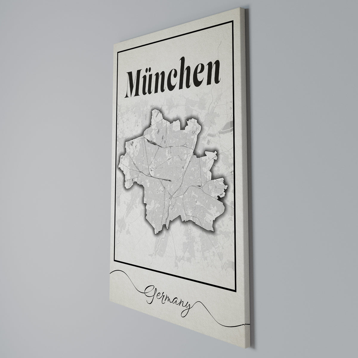 MONOCHROME MÜNCHEN Vertical Canvas Print