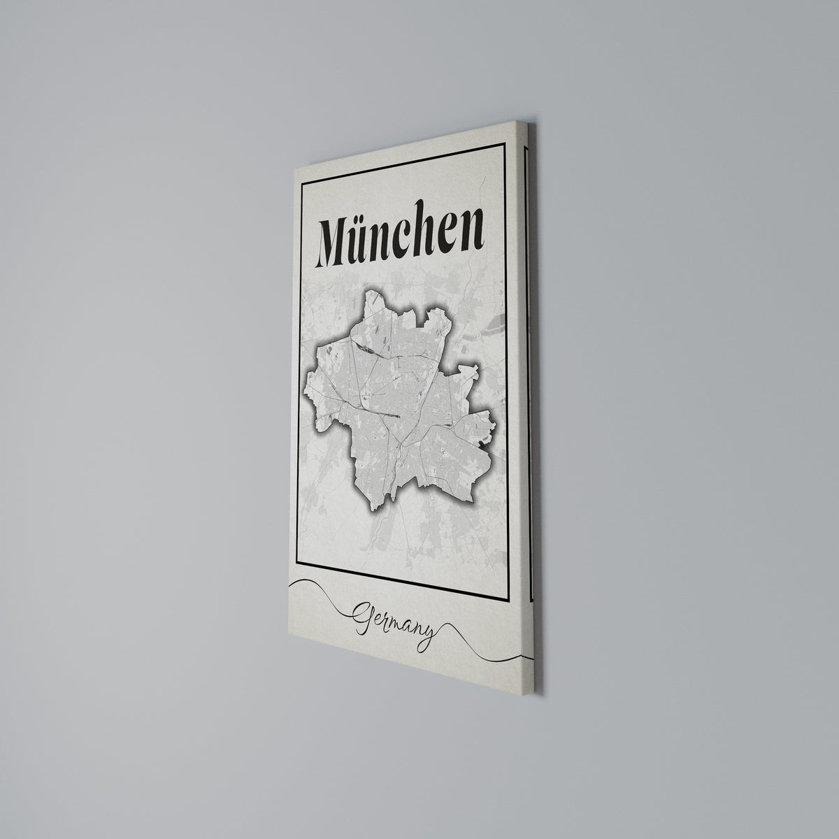 MONOCHROME MÜNCHEN Vertical Canvas Print