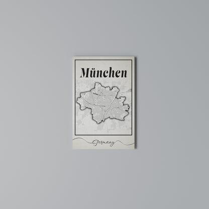 MONOCHROME MÜNCHEN Vertical Canvas Print