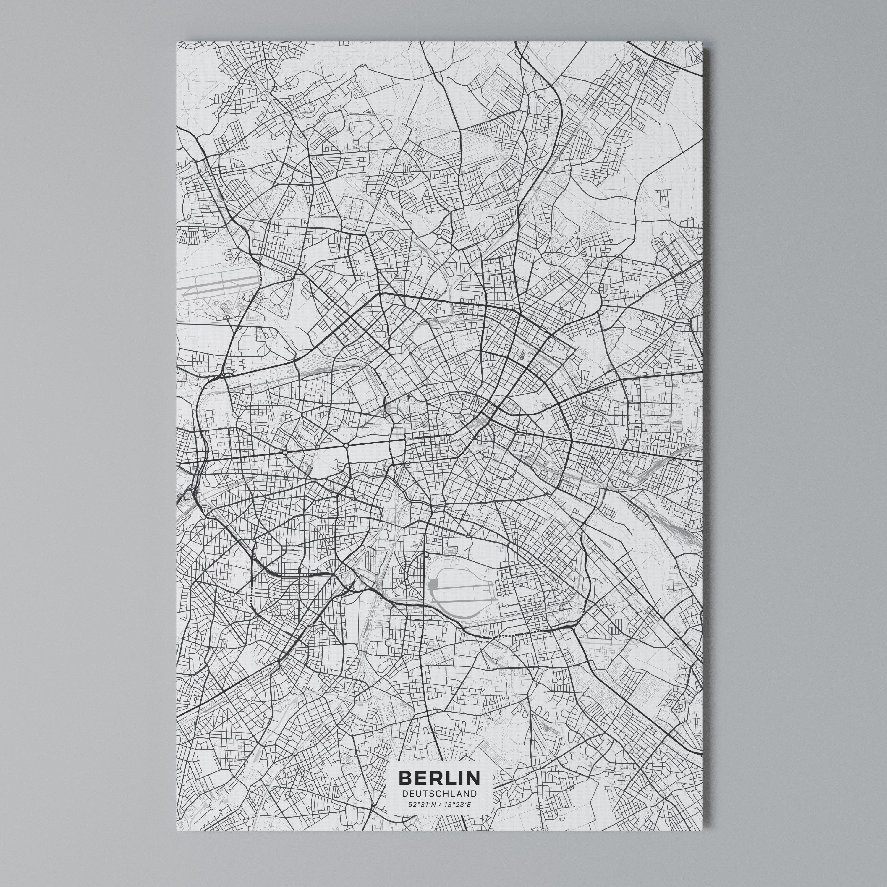 BERLIN PLAN Cuadro en lienzo vertical