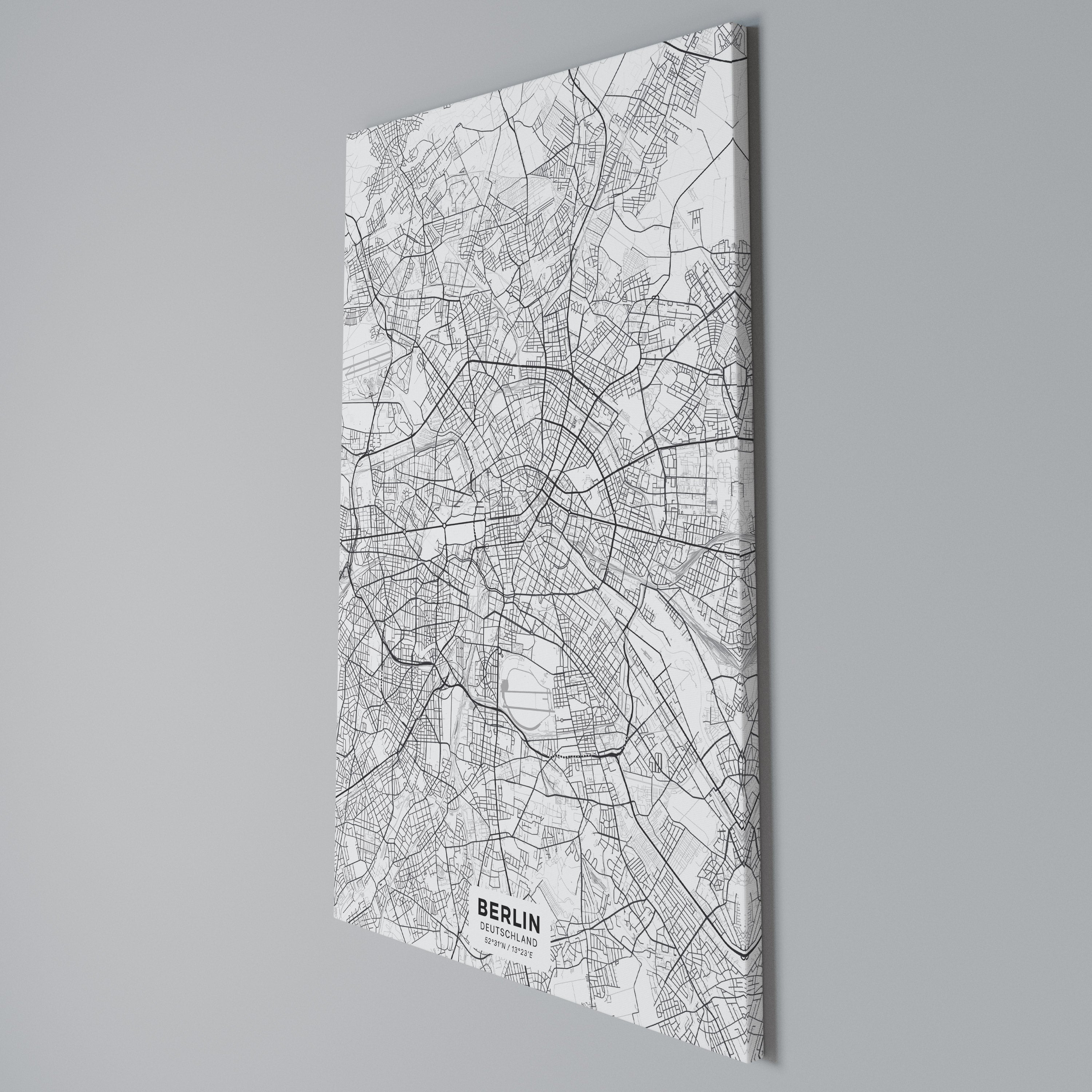 BERLIN PLAN Cuadro en lienzo vertical