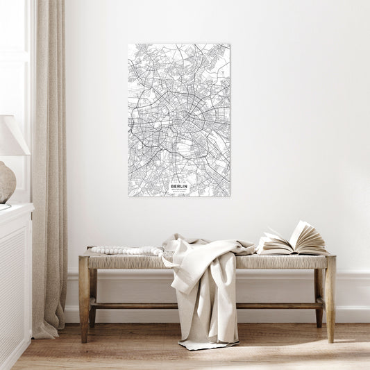BERLIN PLAN Vertical Canvas Print