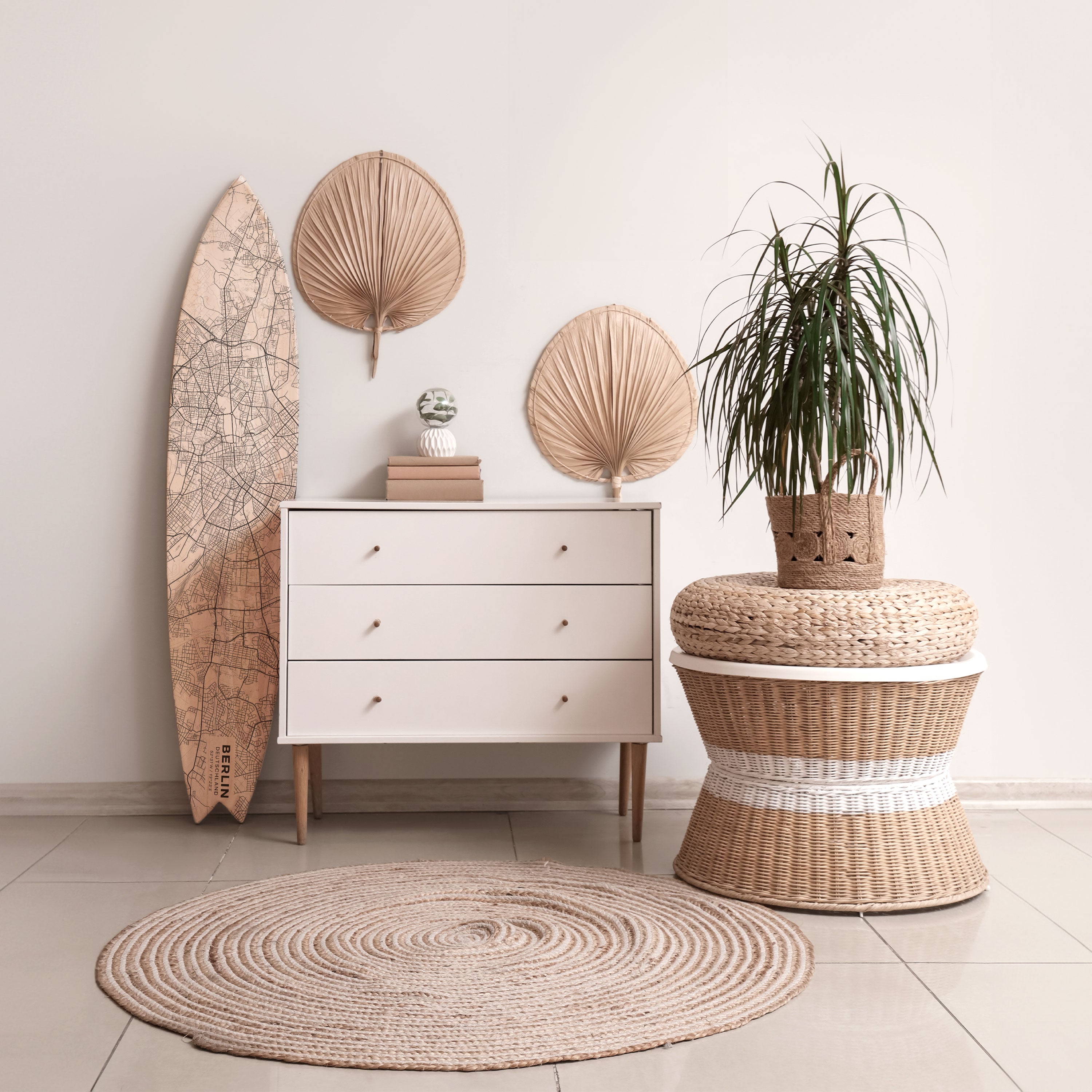 BERLIN PLAN Surfboard Decorative Panel
