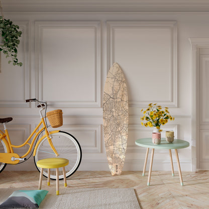 BERLIN PLAN Painel Decorativo Prancha de Surf