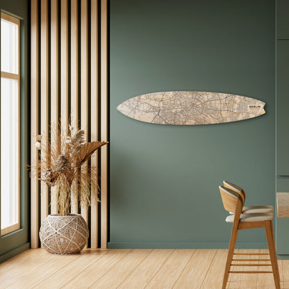 BERLIN PLAN Painel Decorativo Prancha de Surf