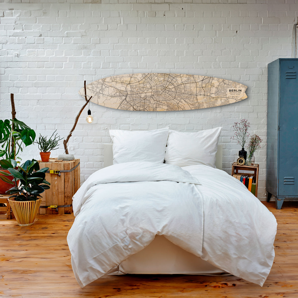BERLIN PLAN Painel Decorativo Prancha de Surf