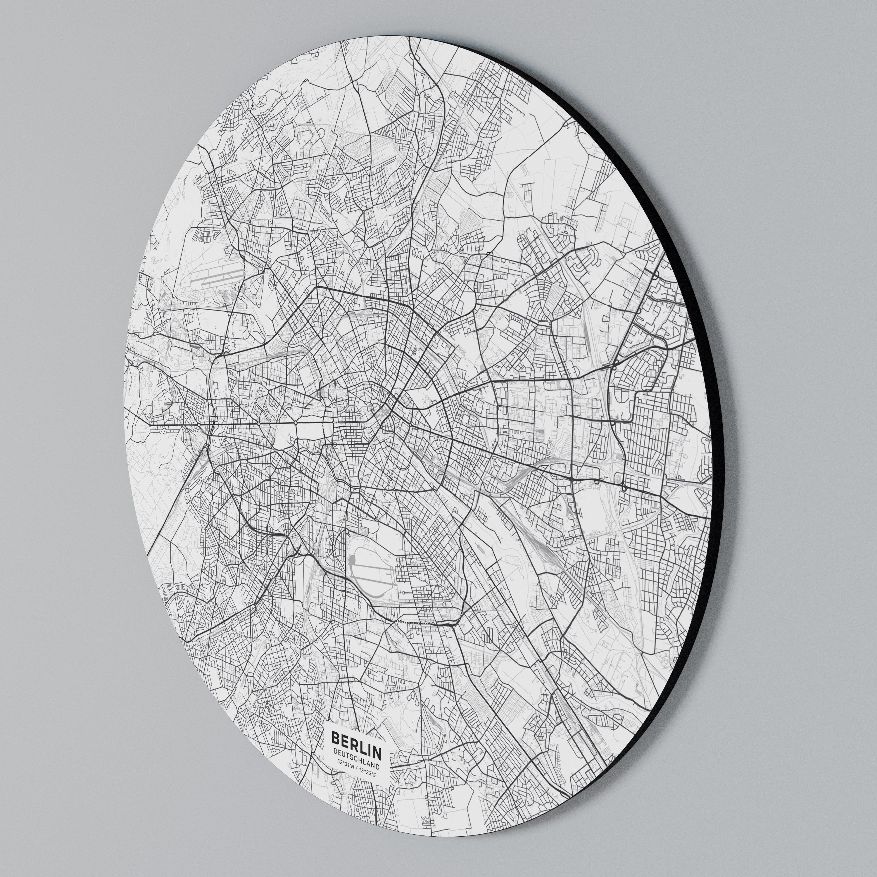 BERLIN PLAN Arte de pared redondo