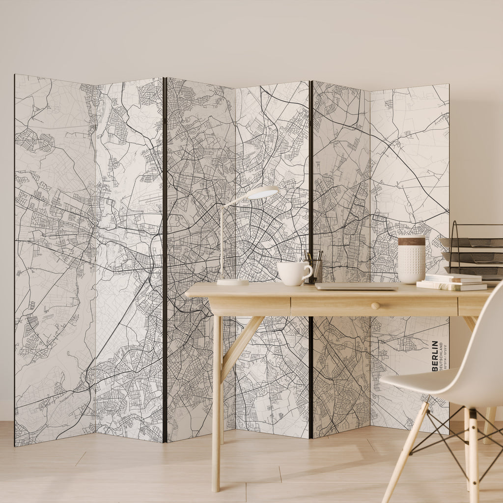 BERLIN PLAN 6-Panel Room Divider