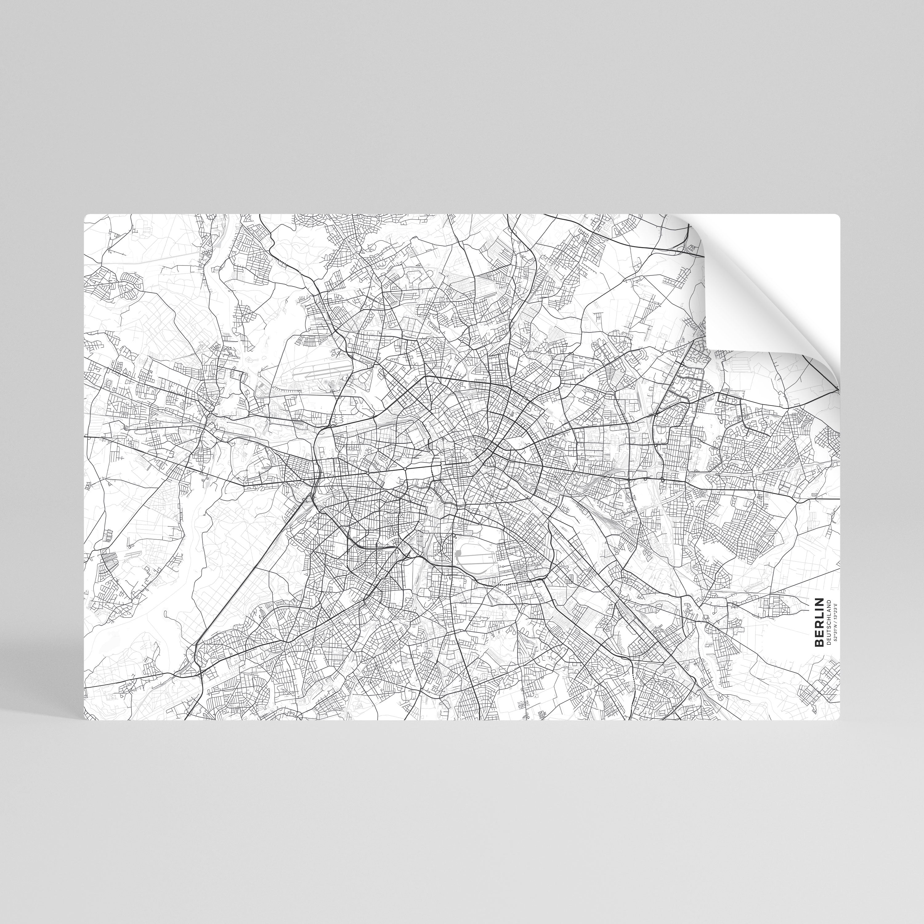 BERLIN PLAN Selbstklebendes Horizontal-Poster