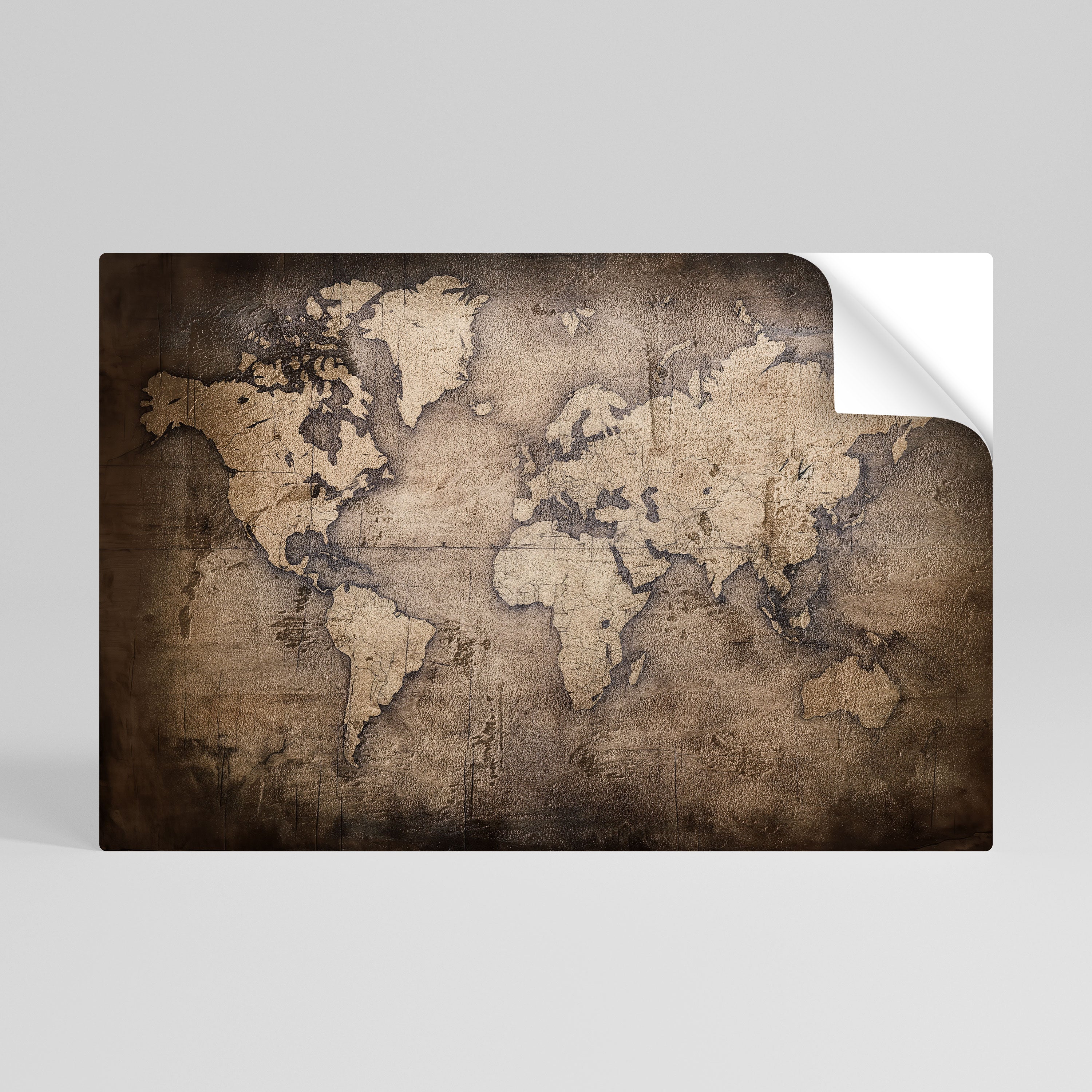 VINTAGE WORLD CHRONICLE Selbstklebendes Horizontal-Poster