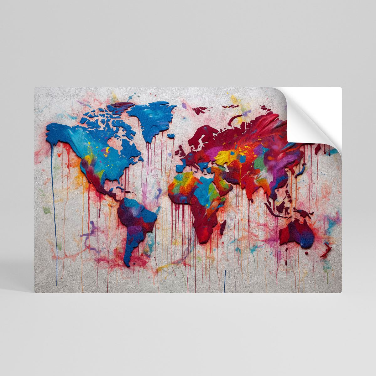 ARTISTIC ATLAS Poster Orizzontale Adesivo