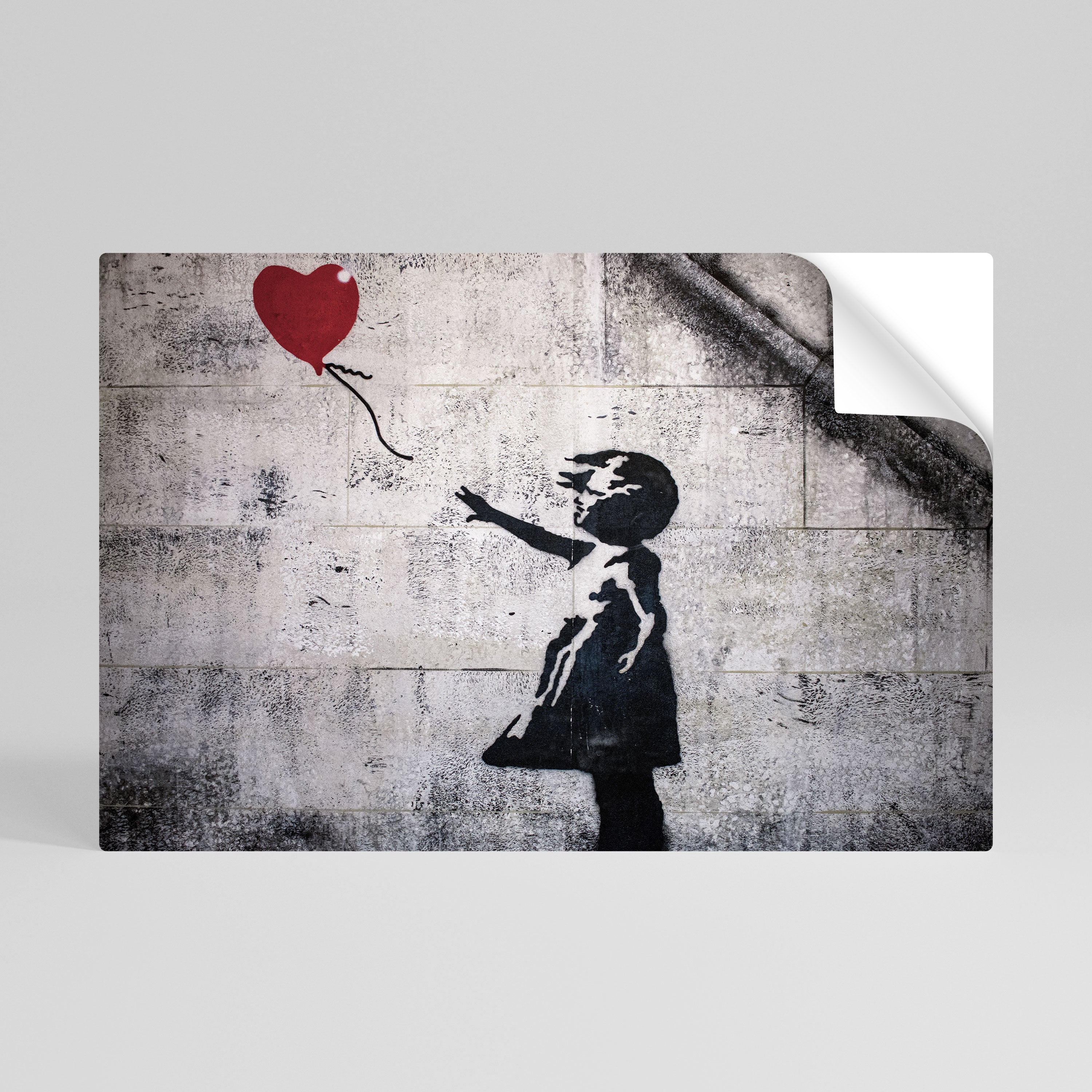 BALLON GIRL (BANKSY) Selbstklebendes Horizontal-Poster