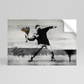 FLOWER BOMBER (BANKSY) Αυτοκόλλητη Αφίσα οριζόντια