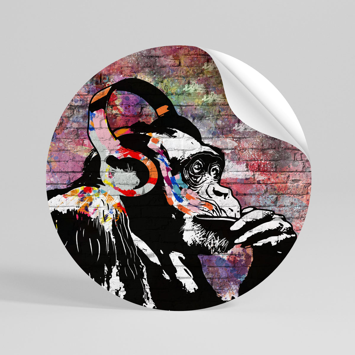 APISH LISTENER Runder Wandsticker zum Abziehen und Aufkleben