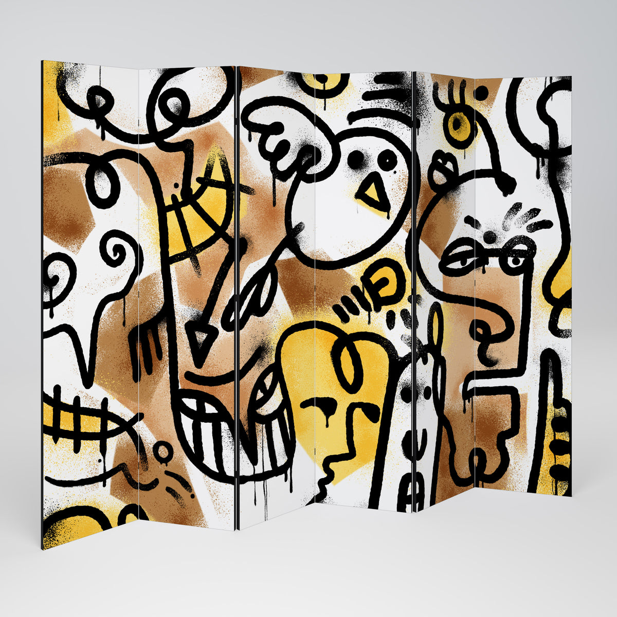 URBAN CANVAS 6-Panel Room Divider