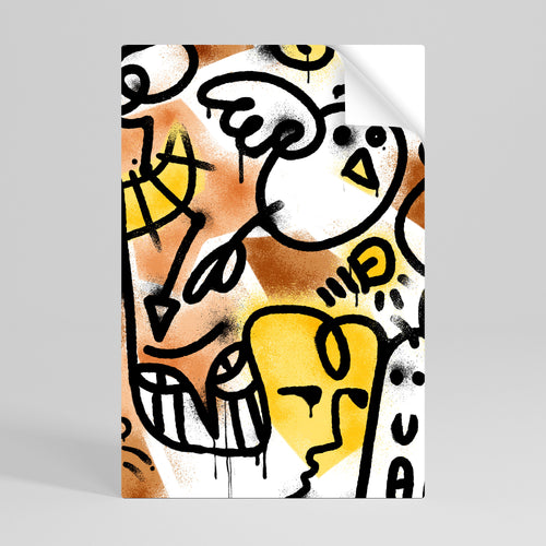 URBAN CANVAS Selbstklebendes Poster - Hochformat