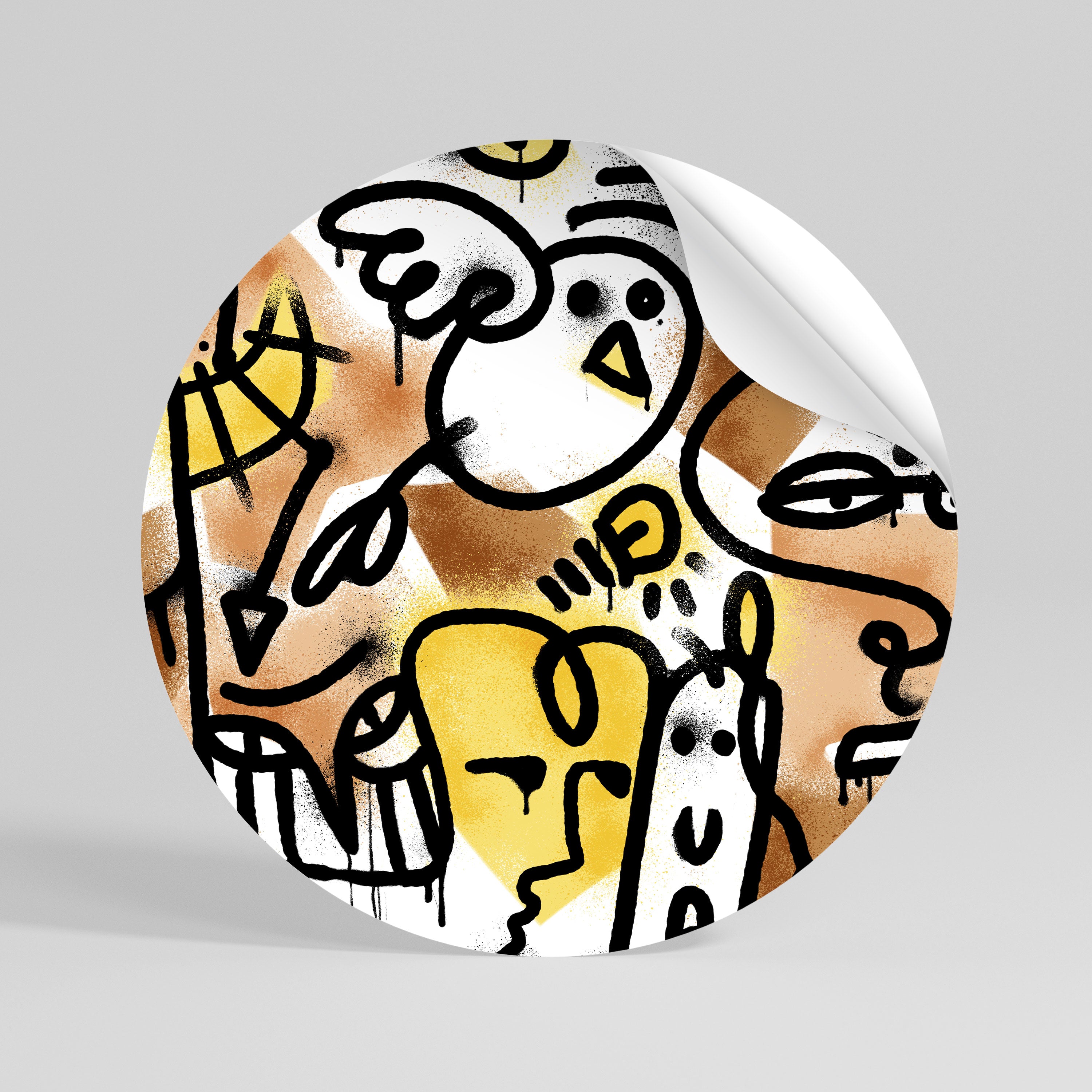 URBAN CANVAS Αυτοκόλλητη Αφίσα στρογγυλή