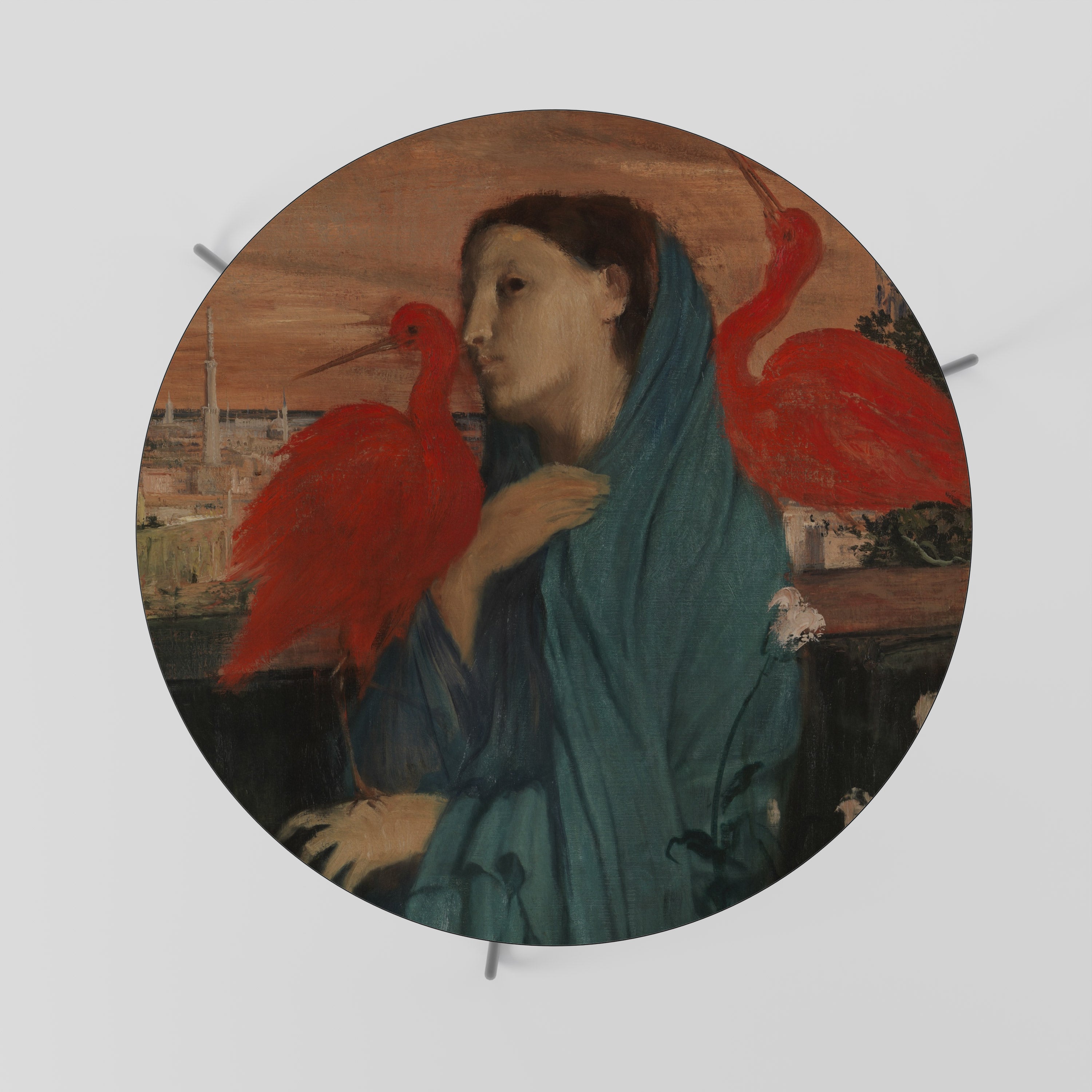 YOUNG WOMAN WITH IBIS Konferenční stolek