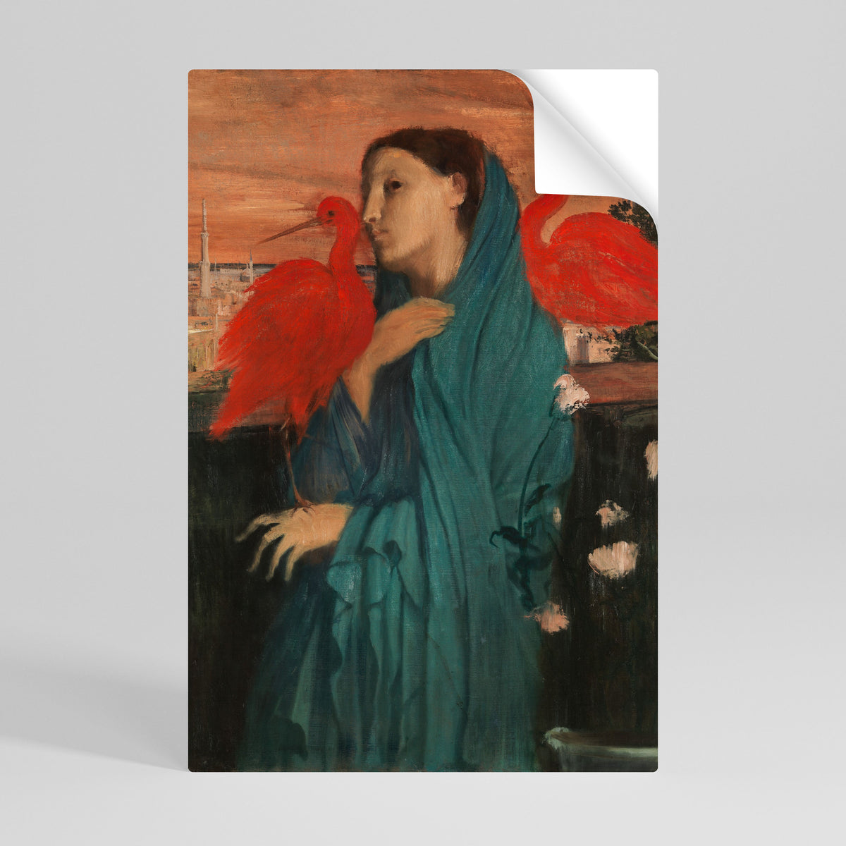 YOUNG WOMAN WITH IBIS Självhäftande Vertikal Poster