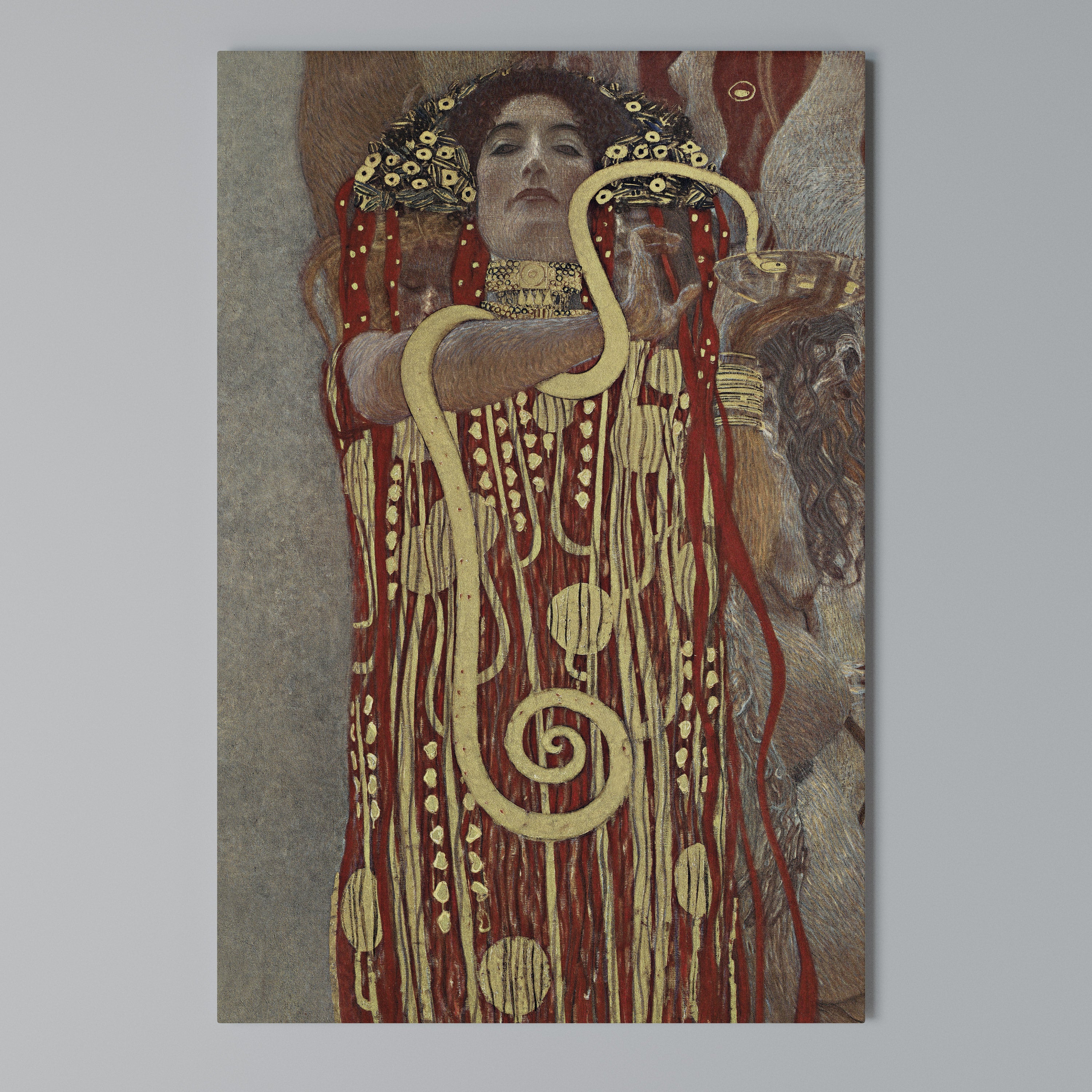 HYGIEIA BY KLIMT Cuadro en lienzo vertical