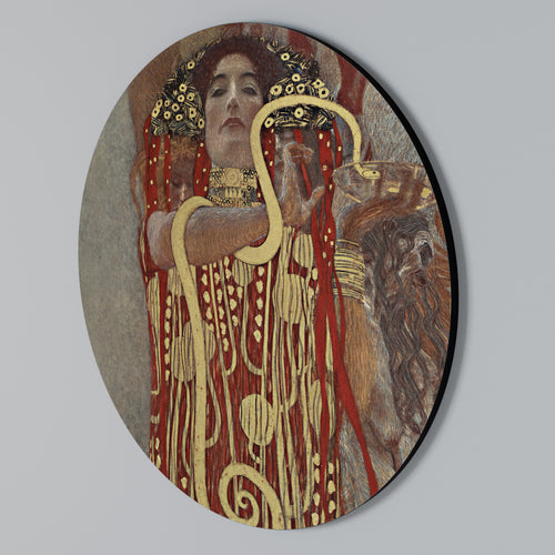 HYGIEIA BY KLIMT Στρογγυλός πίνακας ζωγραφικής
