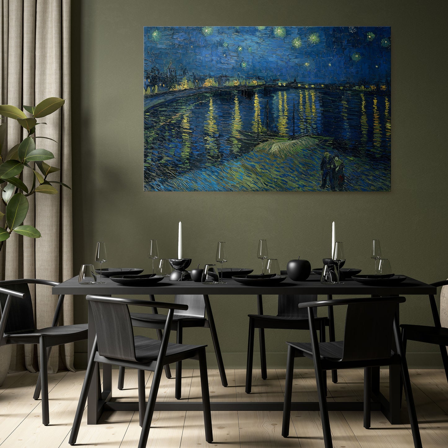 STARRY NIGHT OVER THE RHONE Stampa su tela orizzontale