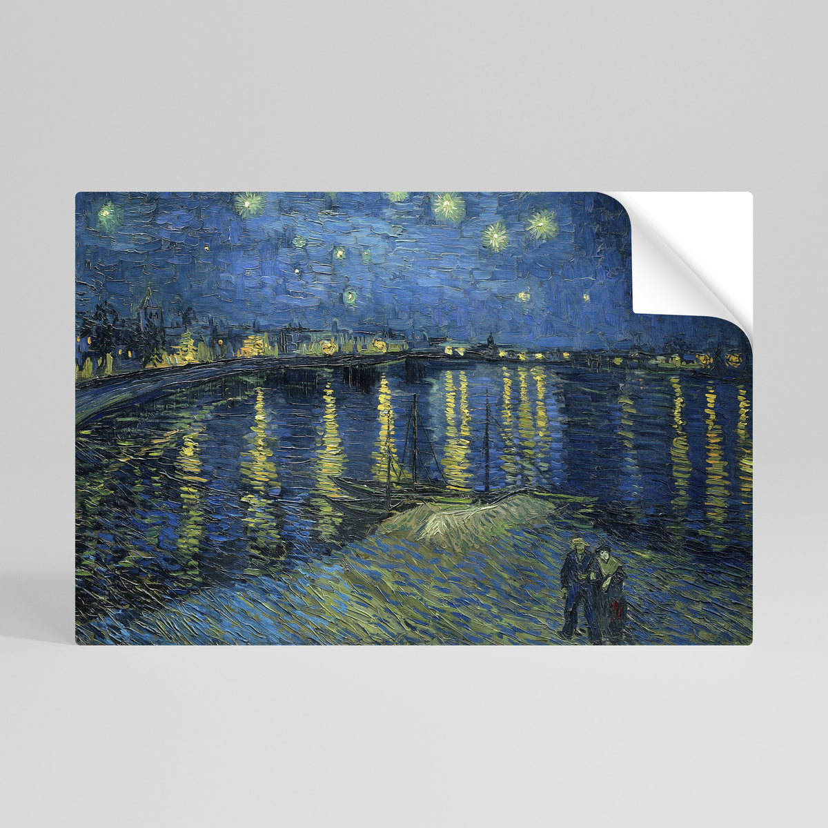STARRY NIGHT OVER THE RHONE Självhäftande Horisontell Poster