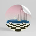 BLUE ROADSTER Vinilo adhesivo redondo