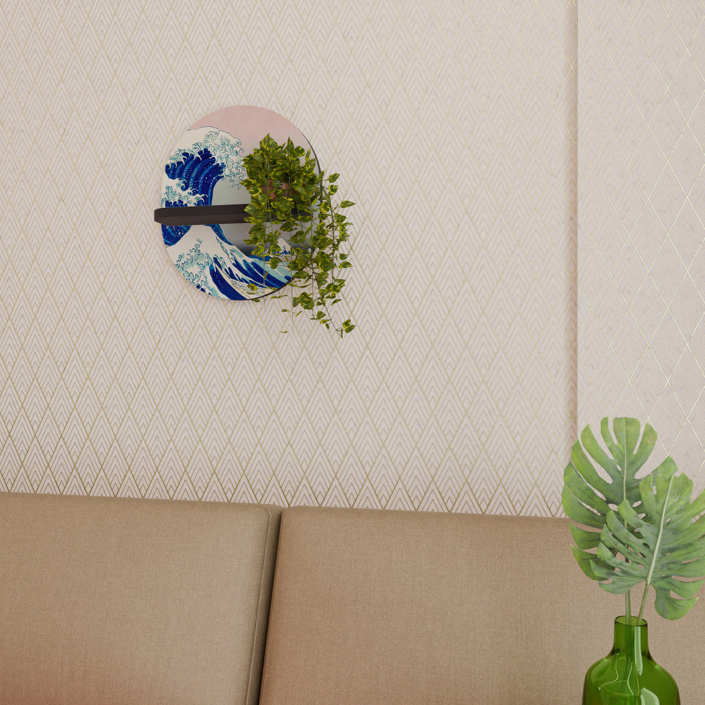 THE GREAT WAVE Decorative Art Shelf