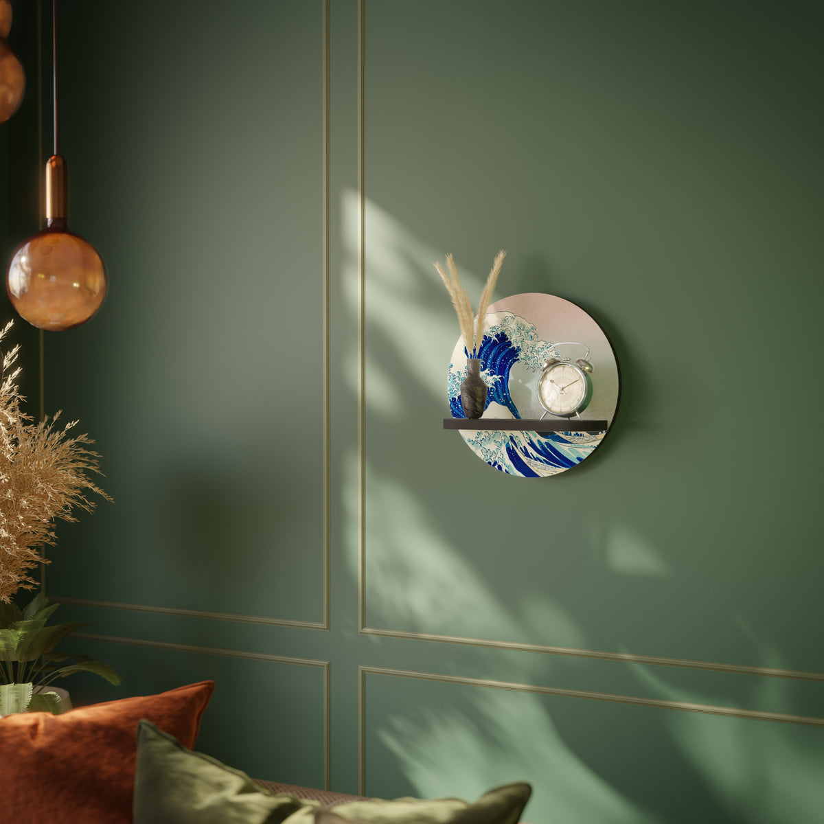 THE GREAT WAVE Decorative Art Shelf