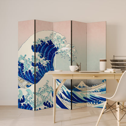 THE GREAT WAVE Dekorativ rumsavdelare – 5 paneler