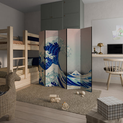 THE GREAT WAVE Dekorativ rumsavdelare – 5 paneler