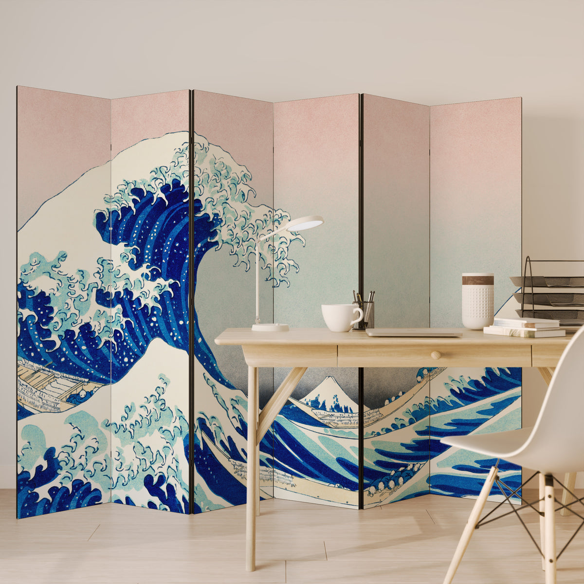 THE GREAT WAVE 6-teiliger Paravent