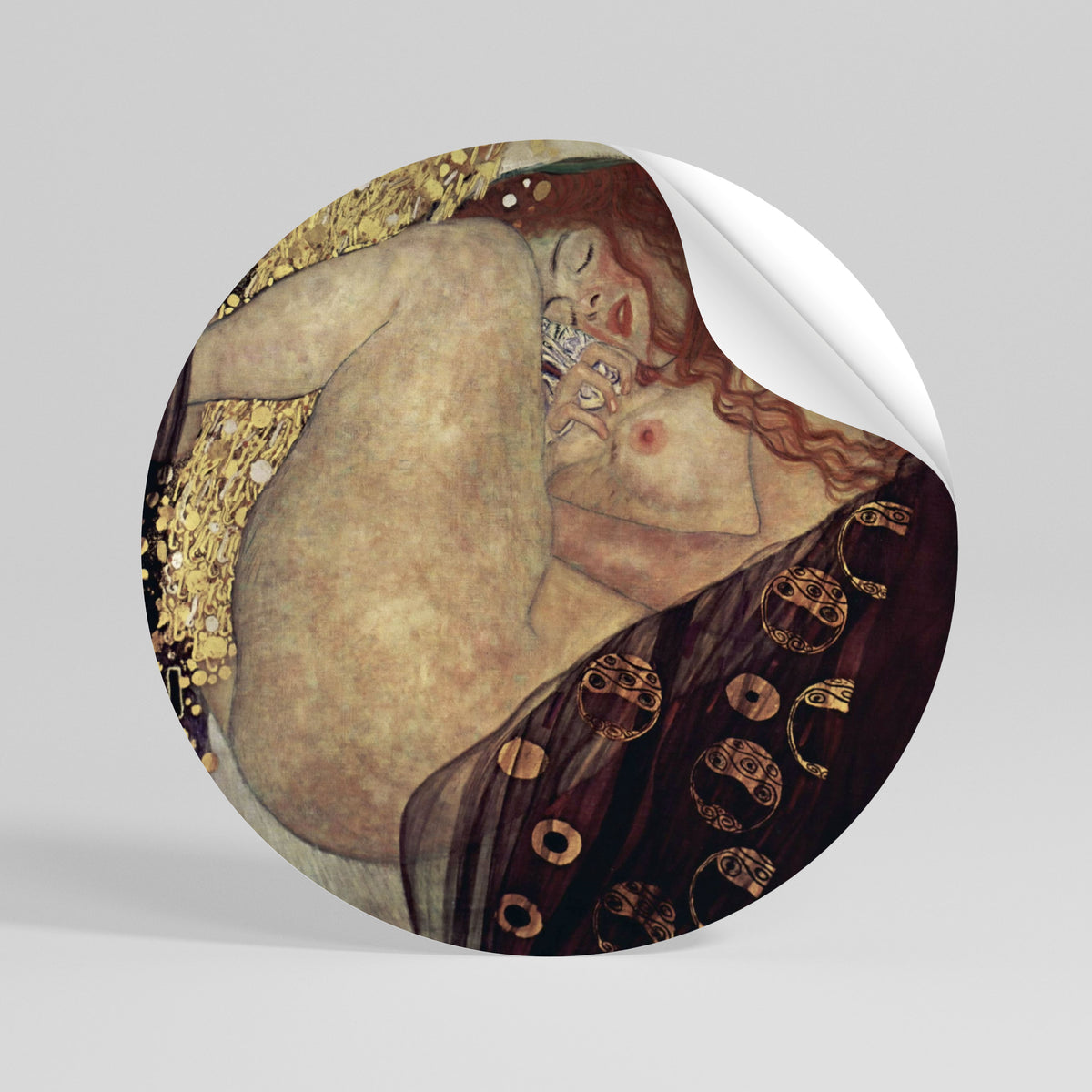 DANAE BY KLIMT Rund väggdekal