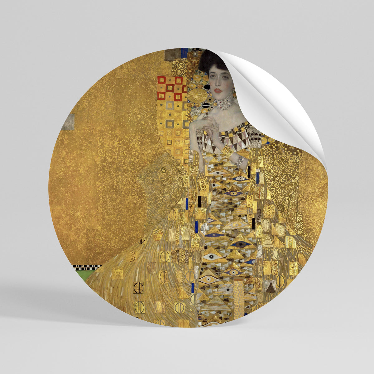PORTRAIT OF ADELE Runder Wandsticker zum Abziehen und Aufkleben